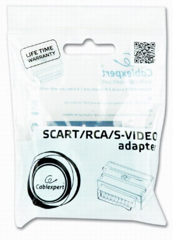 CCV-4415 Gembird 3 X RCA and 1 X S-Video plugs on one side and SCART on other side - Слика 3