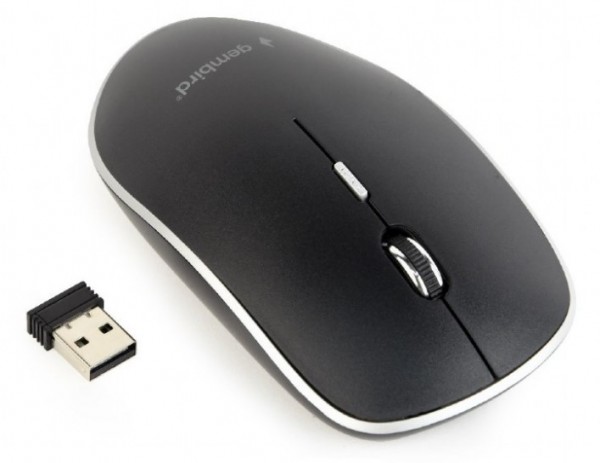 MUSW-4BS-01 Gembird Necujni bezicni mis 2,4GHz opticki USB 800-1600Dpi black 115mm - Слика 3