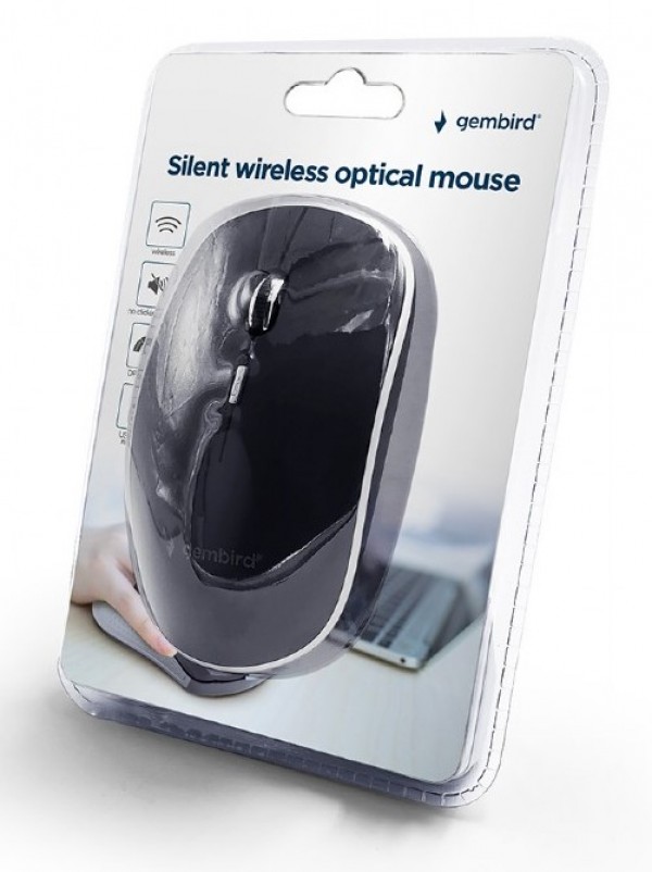 MUSW-4BS-01 Gembird Necujni bezicni mis 2,4GHz opticki USB 800-1600Dpi black 115mm - Слика 4
