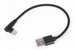 CC-USB2-AMCML-0.2M Gembird pod uglom USB Type-C kabl za punjenje i prenos podataka, 0.2 m, black