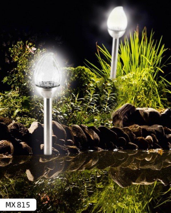 Solarna bastenska lampa sa staklenom glavom MX815, Ni-MH akumulator 1.2V - 600 mAh, 80x380 mm - Слика 3