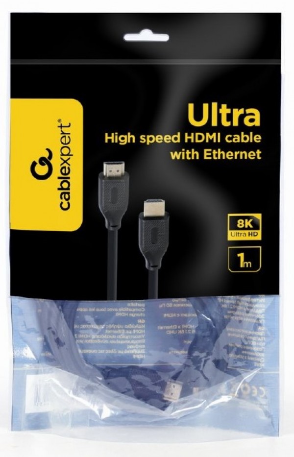 CC-HDMI8K-1M Gembird HDMI kabl v.2.1 ethernet support UHD/8K TV 1m - Слика 4