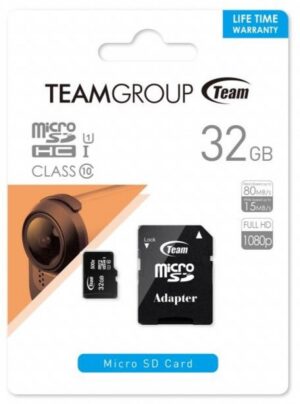 TEAM GROUP TeamGroup MICRO SDHC 32GB 100/20MB/s UHS-I U1 C10 +SD Adapter TUSDH32GCL10U03