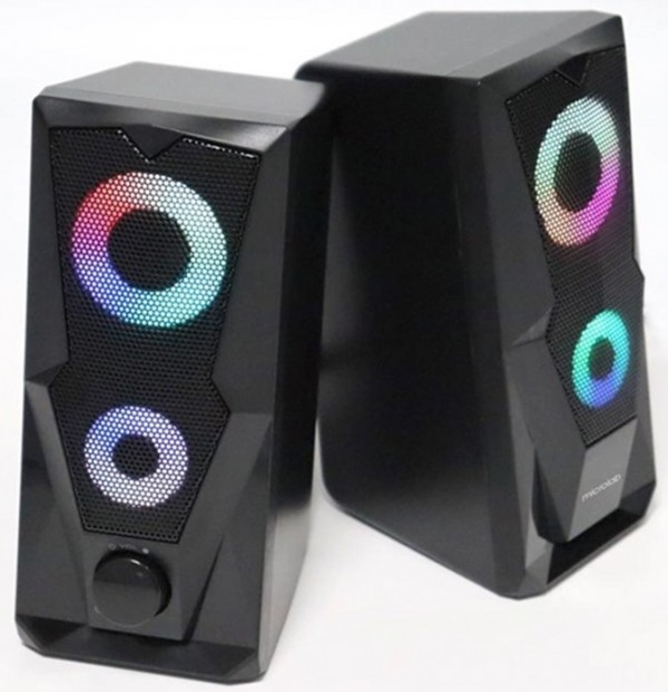 Microlab B27 Stereo zvucnici black, 10W RMS (2 x 5W), USB power, 3,5mm RGB - Слика 2