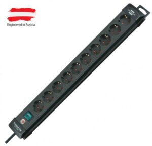 BRENNENSTUHL Produzni kabl sa 10 uticnica 3metara, 1.5mm2 crni brennenst 6110010