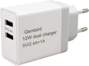 NPA-AC26 ** Gembird punjac za telefone i tablete 2x5v/24A+1A 12W +micro USB DATA kabl 1M (263)