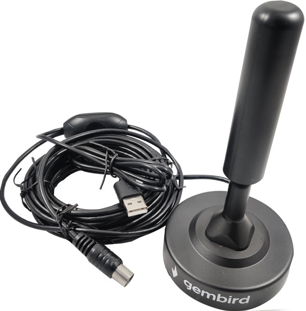 GMB-533USB **Gembird Antena sobna/spoljna sa pojacalom, UHF, dobit 21dB, visina 15cm, USB, 5m (495) - Слика 3