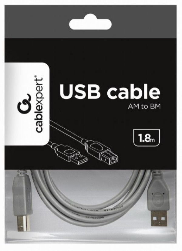 CCP-USB2-AMBM-6G Gembird USB 2.0 A-plug B-plug kabl za stampac grey 1.8m - Слика 4