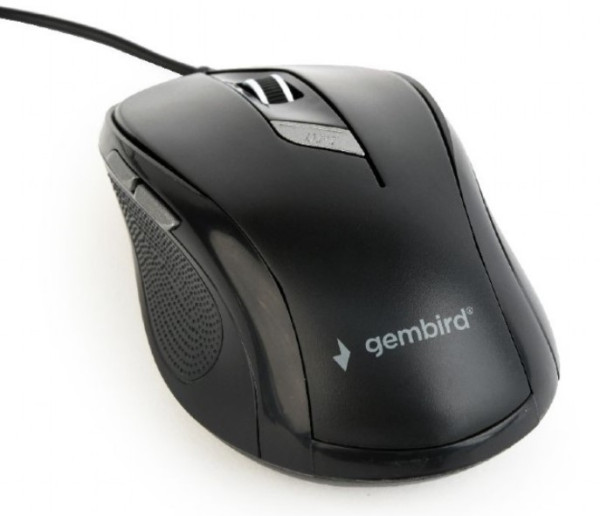MUS-6B-01 ** Gembird Opticki mis 400-1600Dpi black, 110mm USB (249) - Слика 2