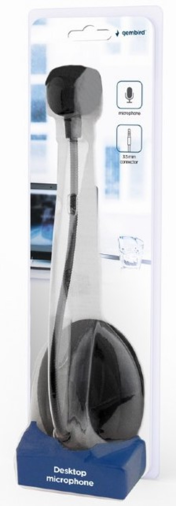 MIC-205 * Gembird Desktop mikrofon, savitljivo telo, black, 3.5mm sa prekidacem (249) - Слика 4