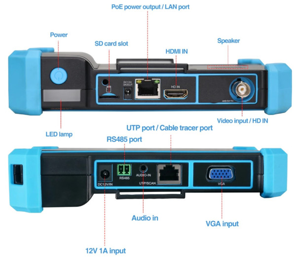 Tester za IP kamere IPC-5100C Plus 5inc IPS touch screen 1920x1080 - Слика 2