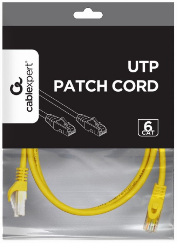 PP6U-2M/Y Gembird Mrezni kabl, CAT6 UTP Patch cord 2m yellow - Слика 3