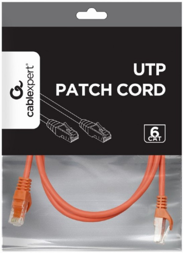 PP6U-1M/R Gembird Mrezni kabl, CAT6 UTP Patch cord 1m red - Слика 3