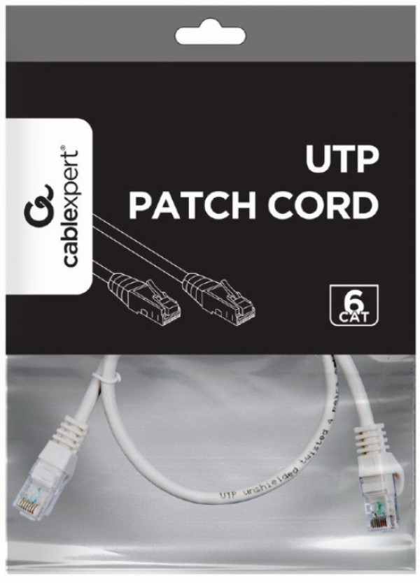 PP6U-0.5M Gembird Mrezni kabl, CAT6 UTP Patch cord 0.5m grey - Слика 3