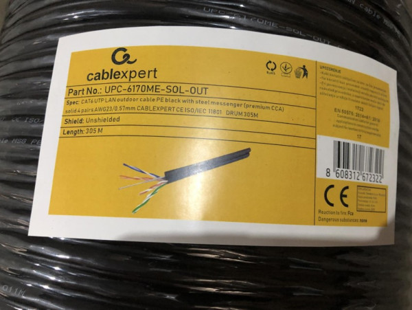 UPC-6170ME-SOL-OUT Gembird, UTP cat.6 Outdoor+SAJLA, solid 23AWG, PREMIUM CCA kotur pun presek 305m - Слика 3