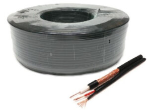 GEMBIRD KABL-COAX-RG59+2X0.75 CCA/PVC/100M Koaksialni kabl sa napojnim kablom 2x0,75mm black 100m