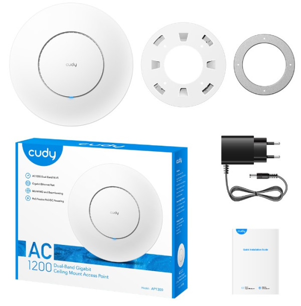 Cudy AP1300 AC1200 Gigabit Wireless Access Point, Dual Band, 1xGbit WAN/LAN (PoE), AP/Router/RE/WISP - Слика 4