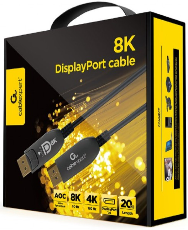 CC-DP8K-AOC-20M Gembird Active Optical Cables (AOC) DisplayPort v.1.4 (8K@60Hz/4K@120Hz) 20m - Слика 4