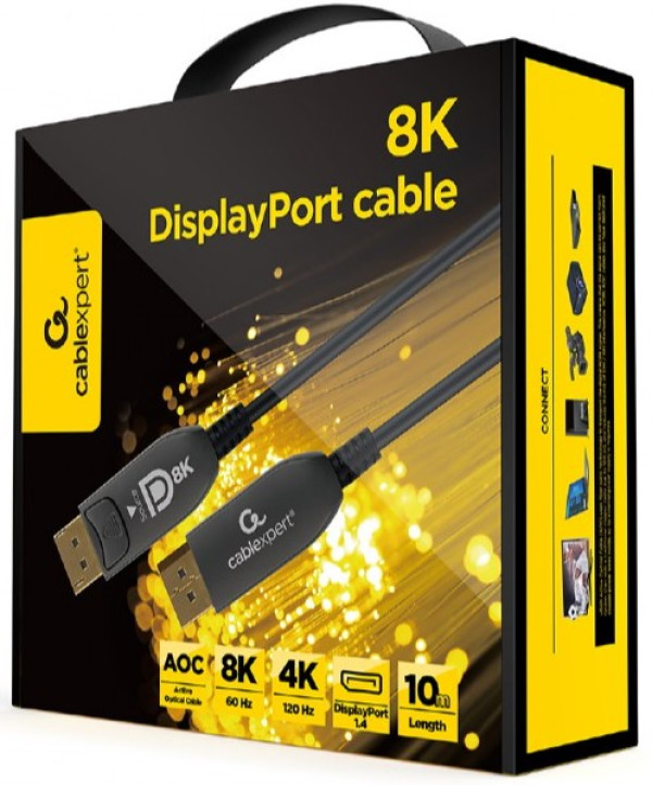 CC-DP8K-AOC-10M Gembird Active Optical Cables (AOC) DisplayPort v.1.4 (8K@60Hz/4K@120Hz) 10m - Слика 4