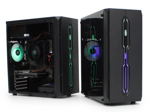 Kuciste Joker K27 ATX, providna stranica, ugradjen 1x RGB kuler, crno - Слика 2
