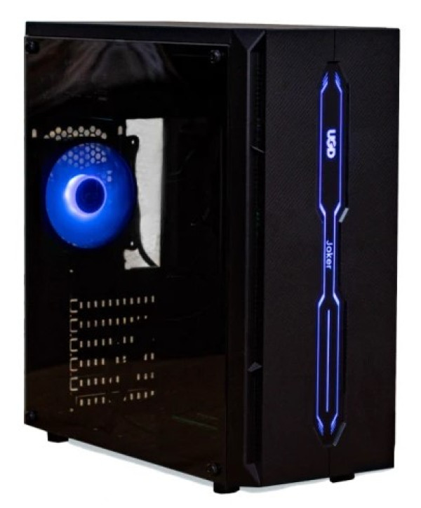 Kuciste Joker K27 ATX, providna stranica, ugradjen 1x RGB kuler, crno - Слика 3