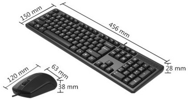 A4 TECH A4-KRS-3330 A4Tech tastatura YU-LAYOUT + mis USB, Grey - Слика 3