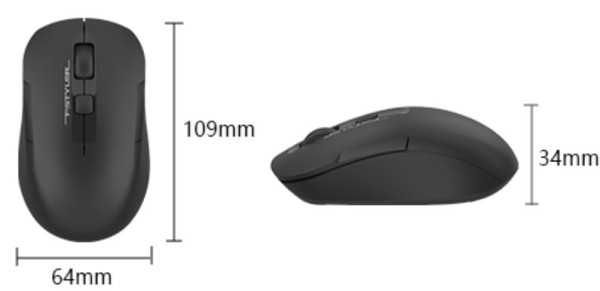 A4 TECH A4-FG16C Air BLACK A4Tech Fstyler DESK+AIR bezicni opticki mis 2.4Ghz,1000-2000Dpi,rechargeable 109m - Слика 5