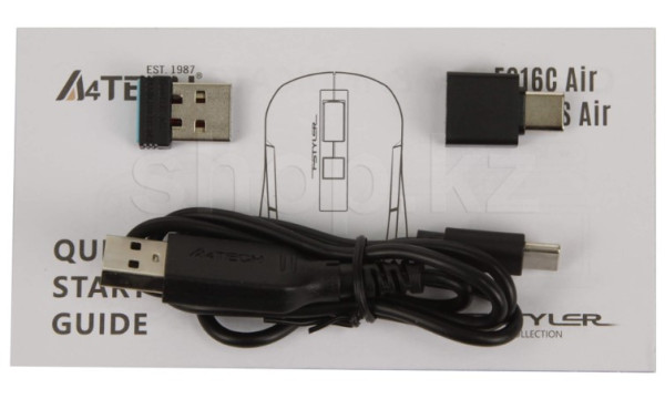A4 TECH A4-FG16C Air BLACK A4Tech Fstyler DESK+AIR bezicni opticki mis 2.4Ghz,1000-2000Dpi,rechargeable 109m - Слика 6
