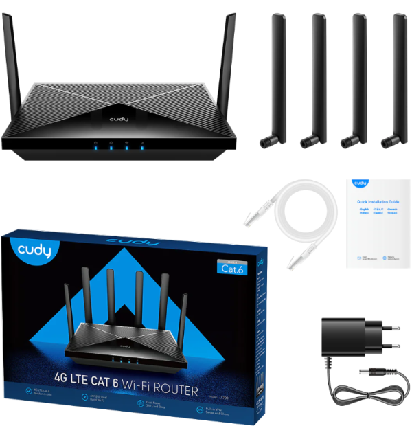 Cudy LT700 AC1200 Wi-Fi 4G LTE-Cat6 Gigabit Router - Слика 5