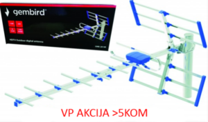 GMB-2814R ** Gembird Antena digital HDTV Loga UHF, F-Konektor, 84cm, dobit 12dB aluminium(kutija)737