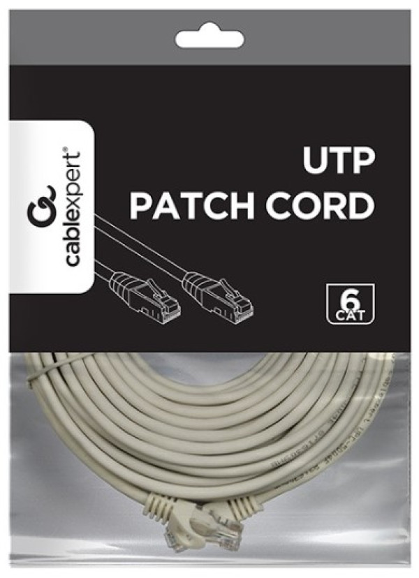 PP6U-CU-10M Gembird Mrezni kabl, CAT6 BAKARNI UTP Patch cord 10m grey - Слика 3
