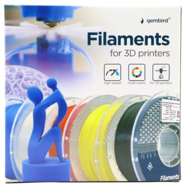 GEMBIRD 3DP-PLA1.75HY-01-R PLA filament velike brzine za 3D stampac 1.75mm, kotur 1KG RED - Слика 3