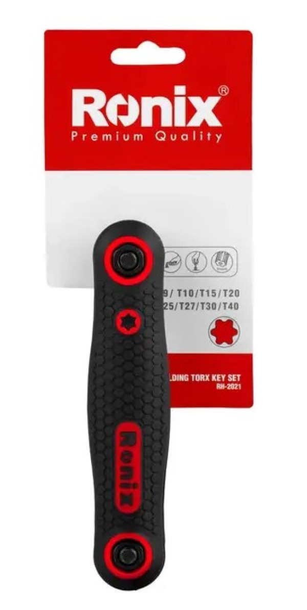 RONIX Sklopivi SET TORX Kljuceva 8-DELNI CR-V RH-2021 T9-T40 - Слика 5