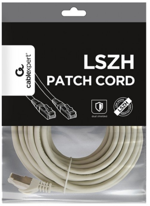 PP6A-LSZHCU-7.5M Gembird Mrezni kabl, SFTP CAT.6A BAKARNI LSZH Patch cord 7.5m Grey - Слика 3