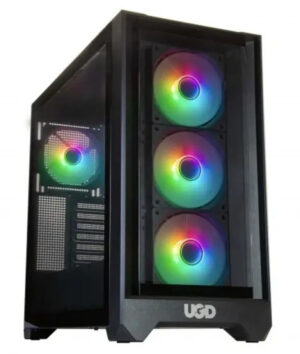 UGD Kuciste * Titan 2314, ATX, providna stranica, ugradjena 4xRGB kulera, Crno