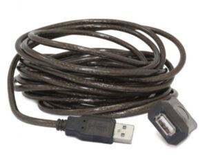 UAE-01-5M Gembird USB 2.0 active extension cable, black color, bulk package, 5m