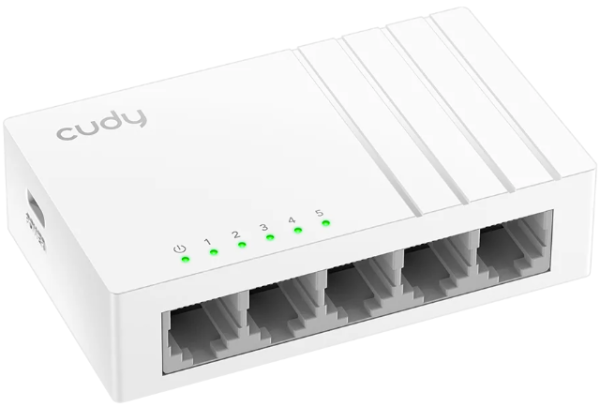 Cudy GS105U 5-Port Gigabit Ethernet Switch with USB-C Power Jack - Слика 2