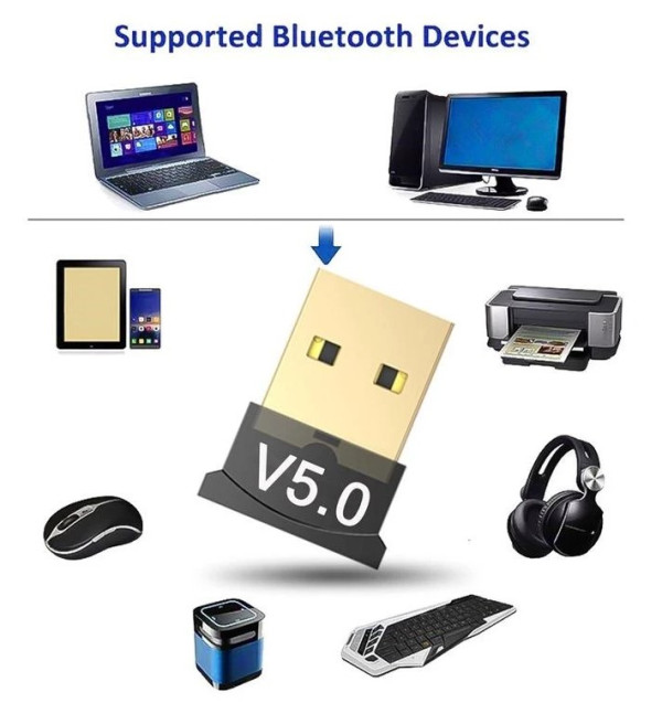 BTD-MINI8 ** Gembird USB2.0/3.0 Bluetooth dongle v5.0, 2.4Ghz 3MB/s(24Mbps) 8dBm 20m BR8651(399) - Слика 5