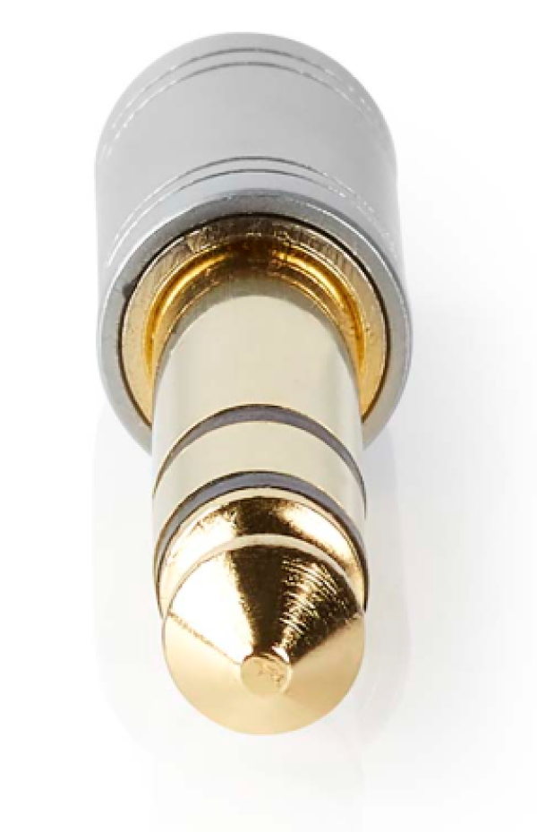 NEDIS CAGC23930ME Stereo Audio Adapter, 6.35 mm Muski, 3.5 mm Zenski, Gold Plated, Metal, Siva - Слика 4