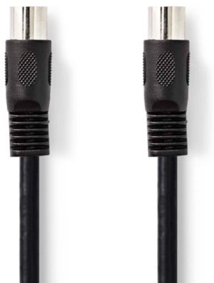 NEDIS CAGL20000BK30 DIN Audio Kabl, DIN 5-Pin Muski, DIN 5-Pin Muski, Niklovan, 3.00 m, Okrugli, PVC, Crni