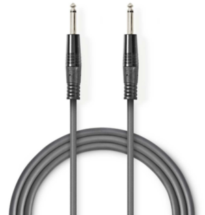 NEDIS COTH23000GY15 Mono audio kabl, 6.35 mm Muski na 6.35 mm Muski, Nickel Plated, 1.50 m, Okrugli, PVC