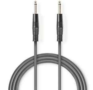 NEDIS COTH23000GY50 Mono audio kabl, 6.35 mm Muski na 6.35 mm Muski, Nickel Plated, 5.00 m, Okrugli, PVC