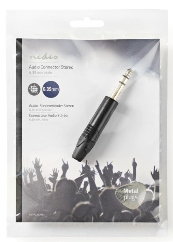 NEDIS COTP23901BK 6.35 mm Connector diameter 6mm, Black - Слика 3