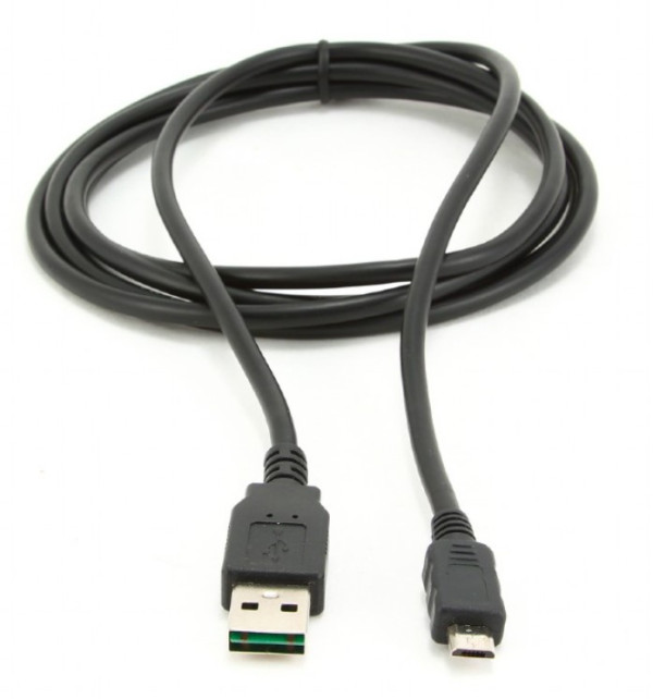 CC-mUSB2D-1M Gembird Double-sided USB 2.0 AM to Micro-USB cable, black, 1 m - Слика 3