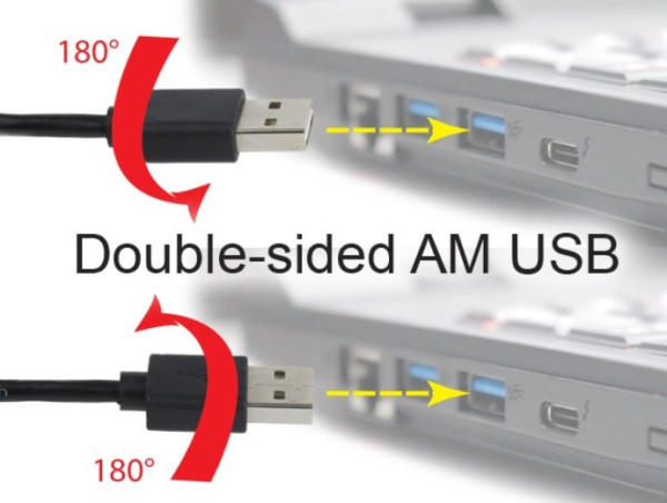 CC-mUSB2D-1M Gembird Double-sided USB 2.0 AM to Micro-USB cable, black, 1 m - Слика 5