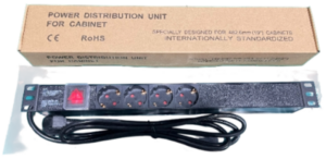Exelink Razvodni PDU panel za rack 19 in, sa 4 uticnih mesta, kabl 2m (aluminijum)