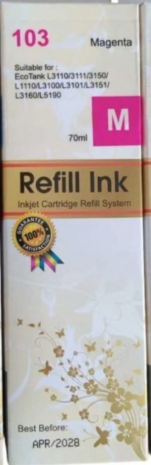 SINOCOPY INKJET EP 103/E103 Dopuna Magenta SINO boja bocica sadrži 70 ml mastila za Epson EPIJM103SC