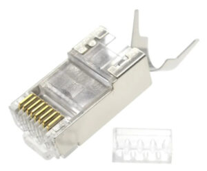 LC-PTF7-01/50 Gembird Zasticeni modularni CAT7 prolazni utikac 15u pozlacen, FTP, SFTP, 50 kom.