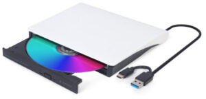 DVD-USB-031-BW Gembird eksterni USB CD/DVD drive Citac-rezac, USB 3.1 + USB-C, black-white