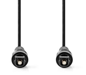 NEDIS CAGL25000BK50 Opticki kabl TosLink muski - TosLink muski, 5m, Okrugli, PVC, Crni